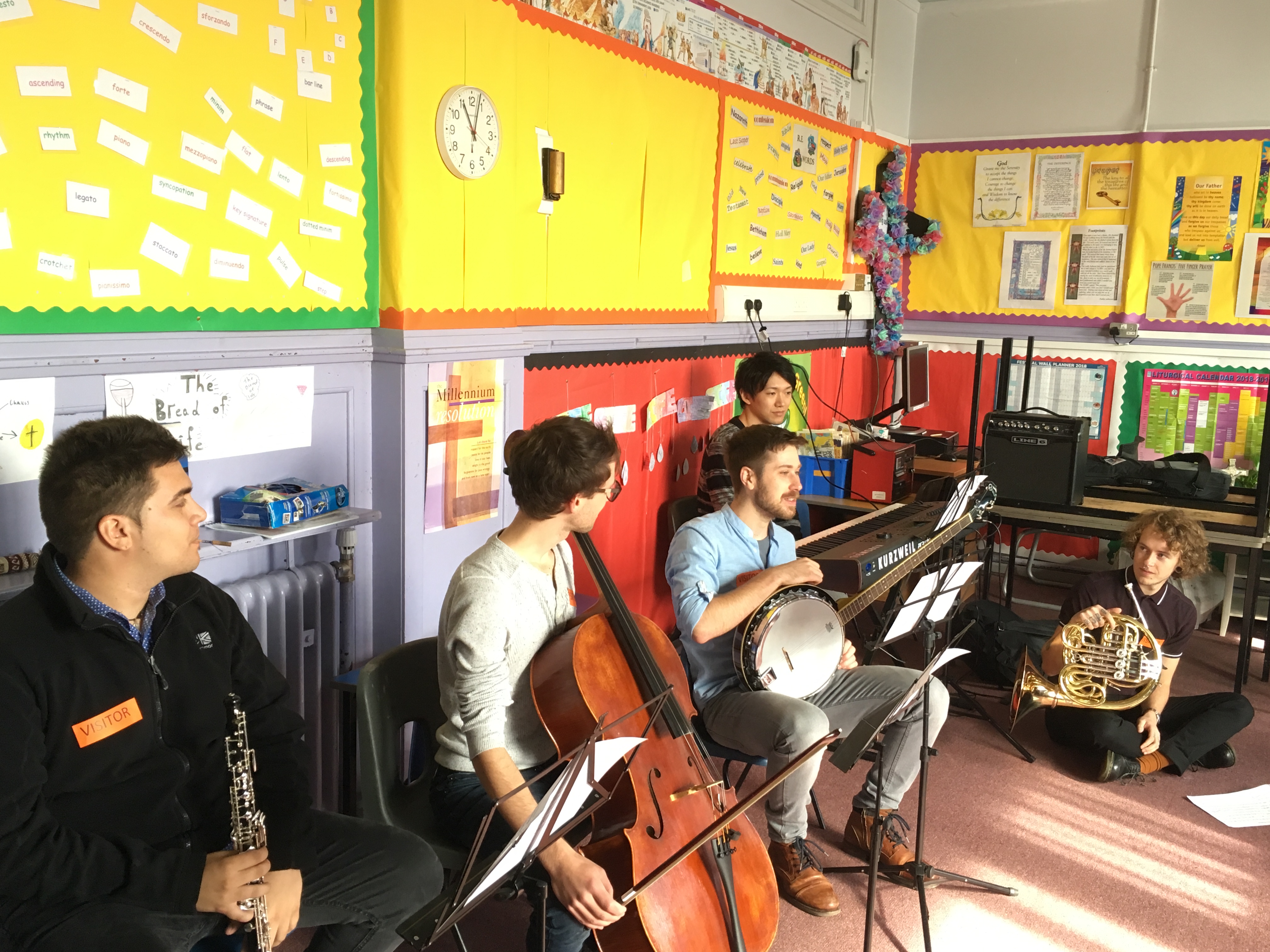 Red Note Advanced Academy players in primary school
